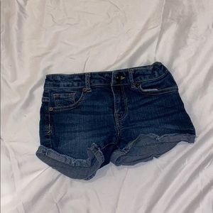 Kids dark blue jean shorts